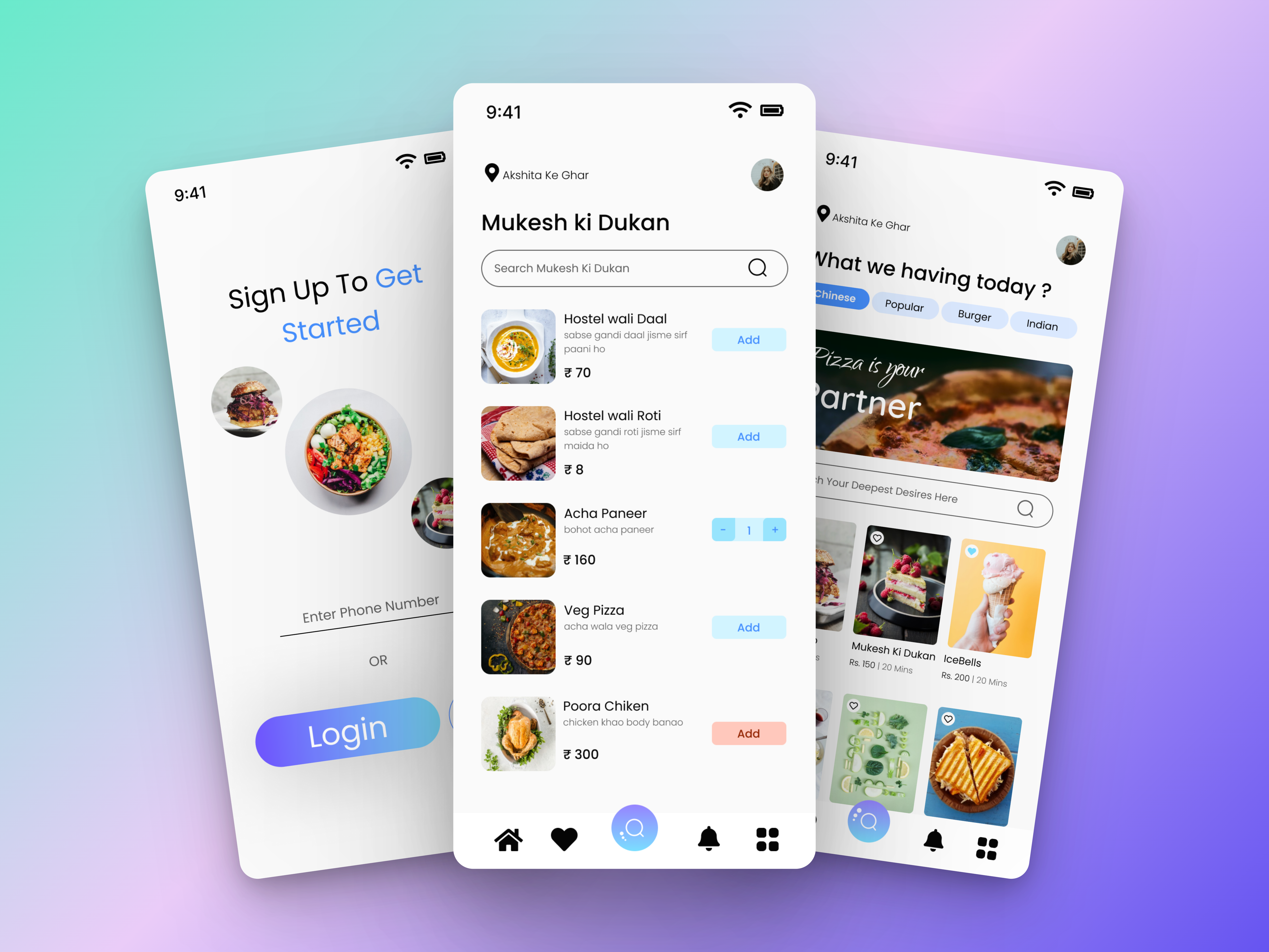 Food app concept