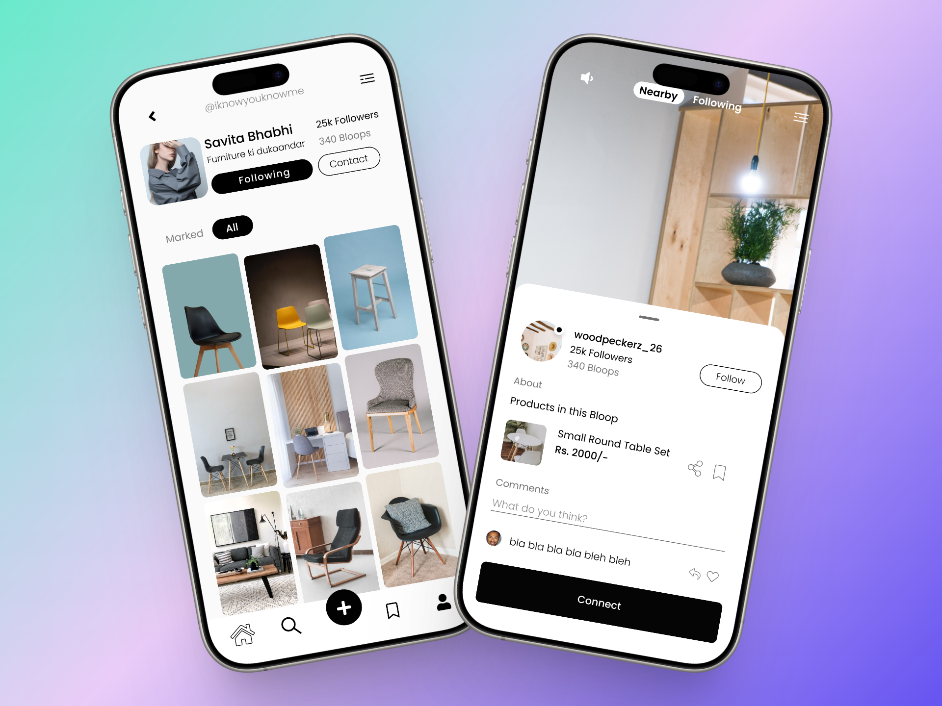Social Commerce App Design